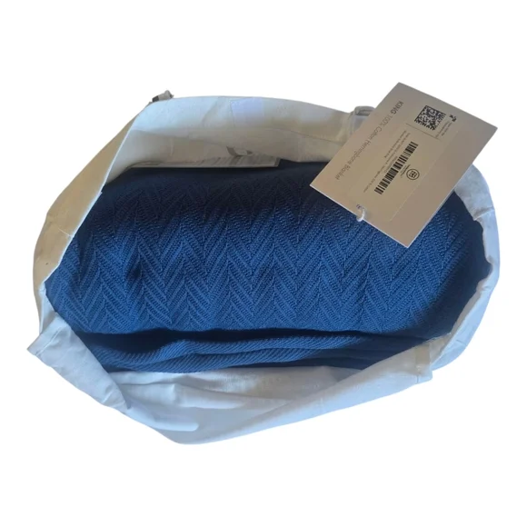 Threadmill Luxury Cotton Blankets for King Size Bed All-Season Cozy 100% Cotton - Picture 8 of 11